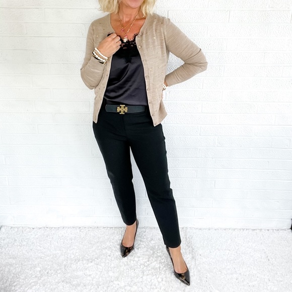 ๐๐ New York & Co Tab Cardigan w/ Gold Dots - S